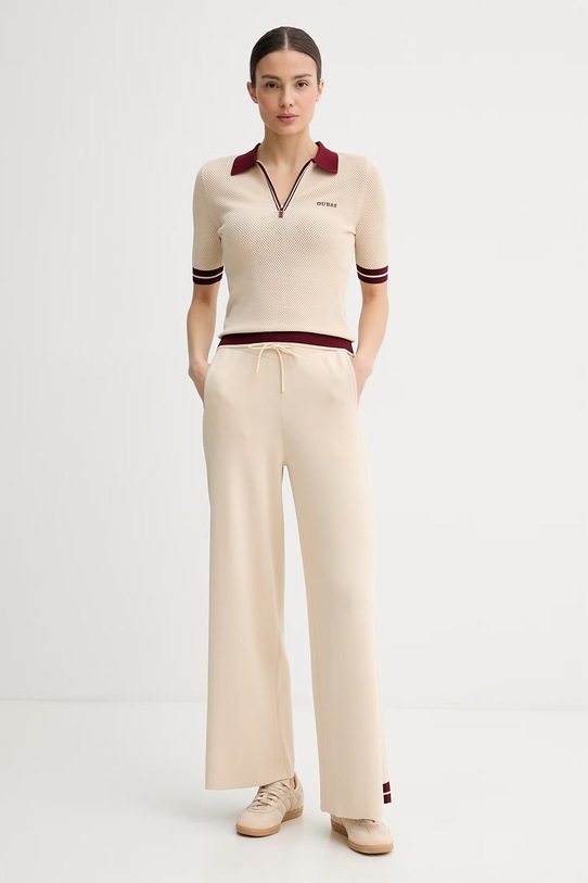 Guess spodnie dresowe damskie GABRY V6GB06.Z0651 beżowy SS26