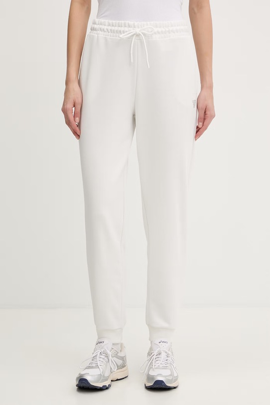 Guess spodnie dresowe damskie z bawełną SILVY biały V6GB11.K3095