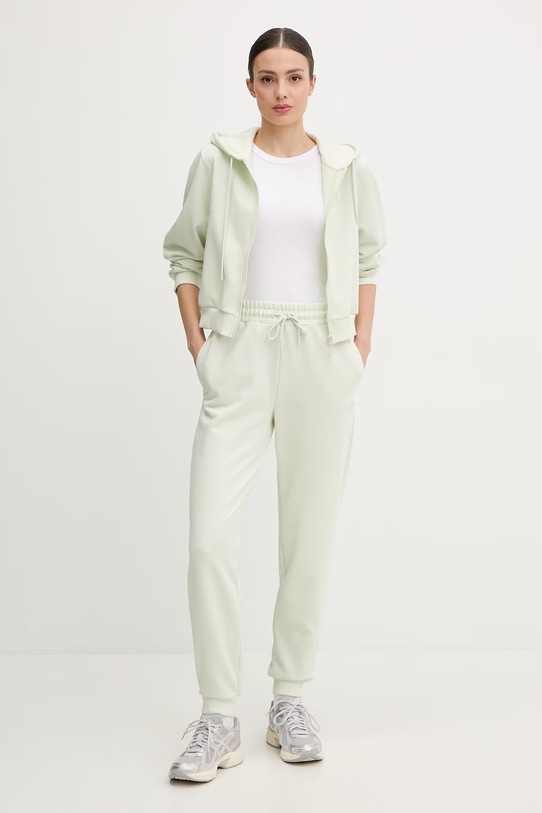 Guess spodnie dresowe damskie z bawełną SILVY V6GB11.K3095 zielony SS26