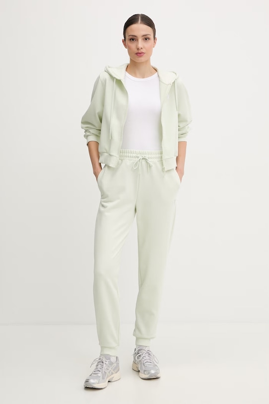 Guess spodnie dresowe damskie z bawełną SILVY V6GB11.K3095 zielony SS26