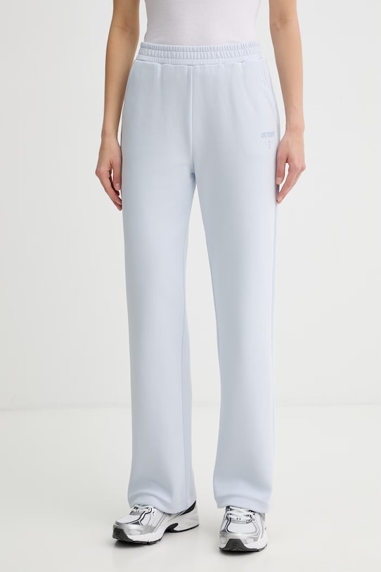 Guess спортивные штаны женские из хлопка HABI голубой V6GB12.K3161