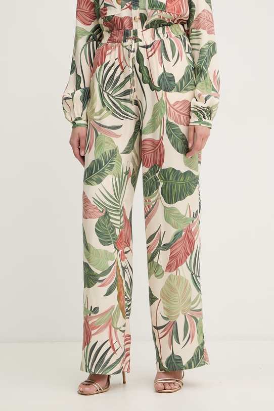 Guess spodnie damskie z lyocellem DALIA zielony W6GB07.W1781