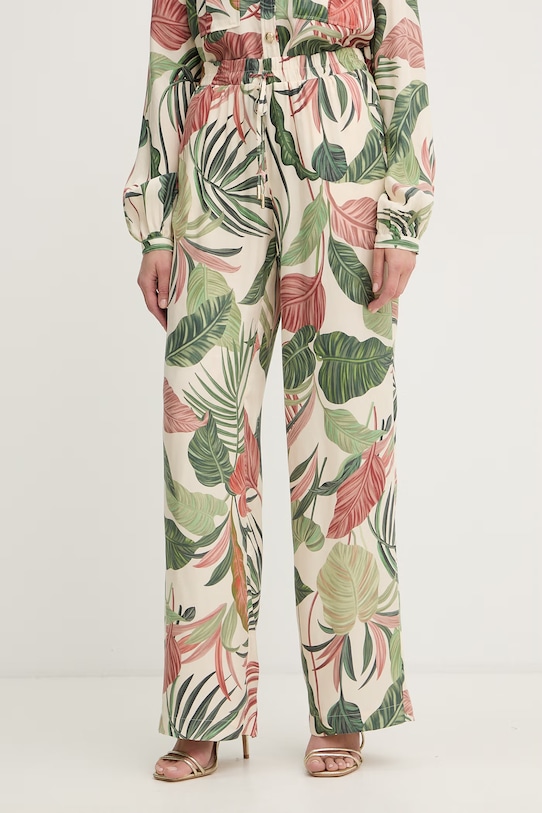 Guess spodnie damskie z lyocellem DALIA zielony W6GB07.W1781