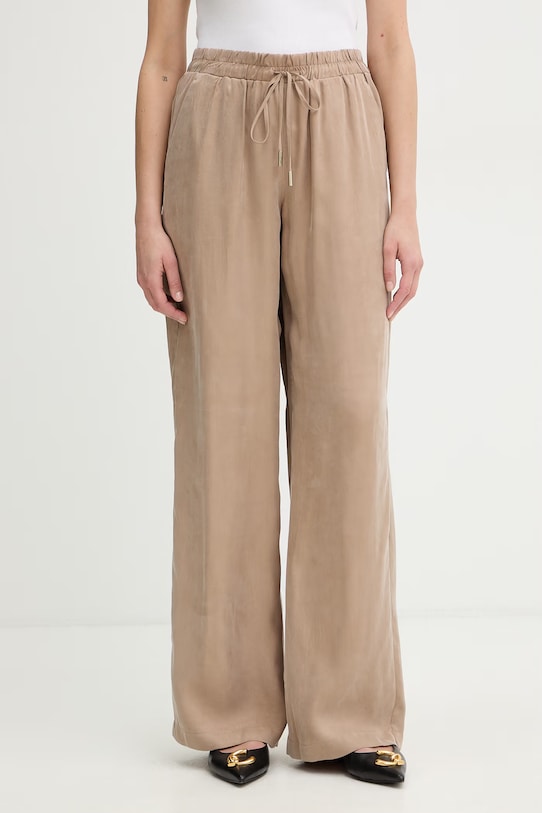 Guess spodnie damskie z lyocellem DALIA beżowy W6GB07.W1781