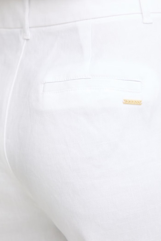 Guess παντελόνι ίσιο γυναικείο με λινό CARLA λευκό W6GB43.W2840
