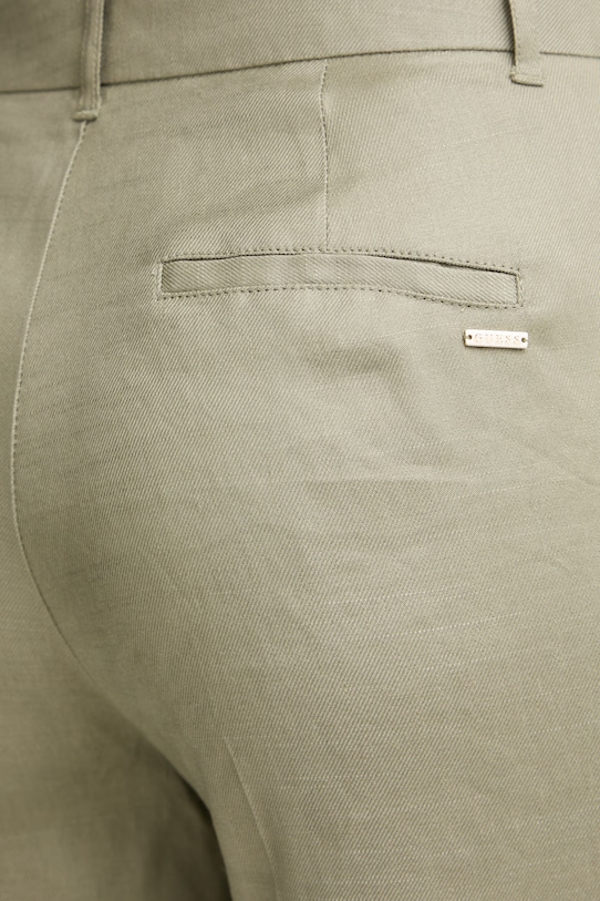 Guess παντελόνι ίσιο γυναικείο με λινό CARLA πράσινο W6GB43.W2840