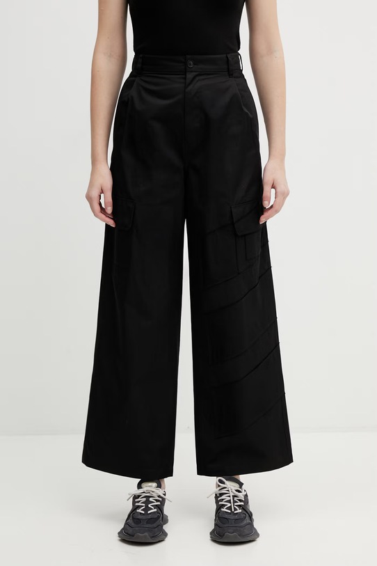 Y-3 spodnie WEQT WIDE PANTS high czarny KD9183
