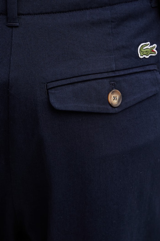 Lacoste spodnie bawełniane z elastanem damskie granatowy HF0205