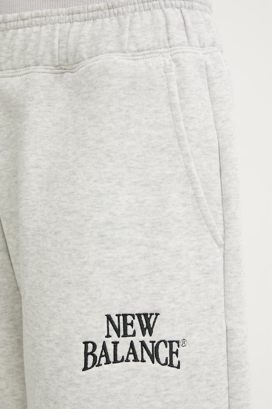 New Balance spodnie dresowe damskie Fleece szary WB61W1DZAHH