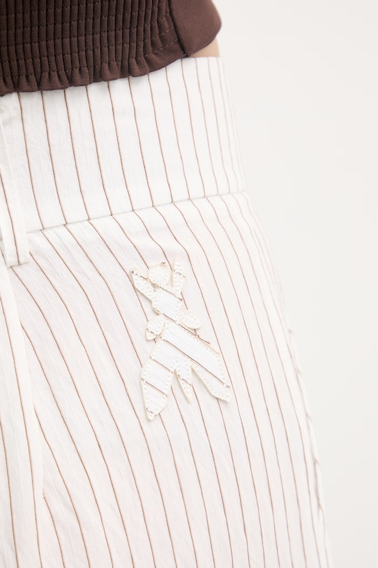 Patrizia Pepe spodnie damskie z wiskozą biały 2P1782.A766