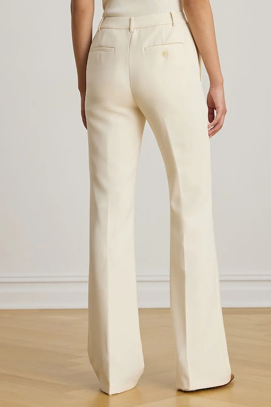 Lauren Ralph Lauren spodnie straight damskie 200P08857 beżowy SS26