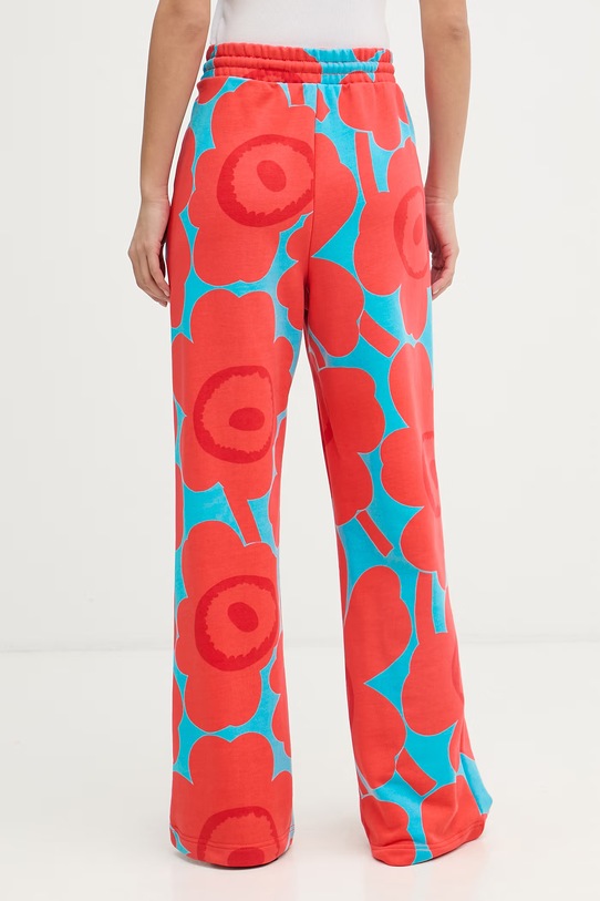 Ρούχα Marimekko παντελόνι επίσημο γυναικεία βαμβακερά 095071 κόκκινο