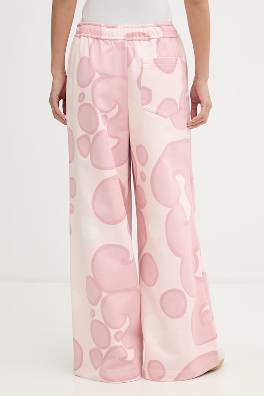 Ρούχα Marimekko παντελόνι επίσημο γυναικείο βαμβακερό 095066 ροζ