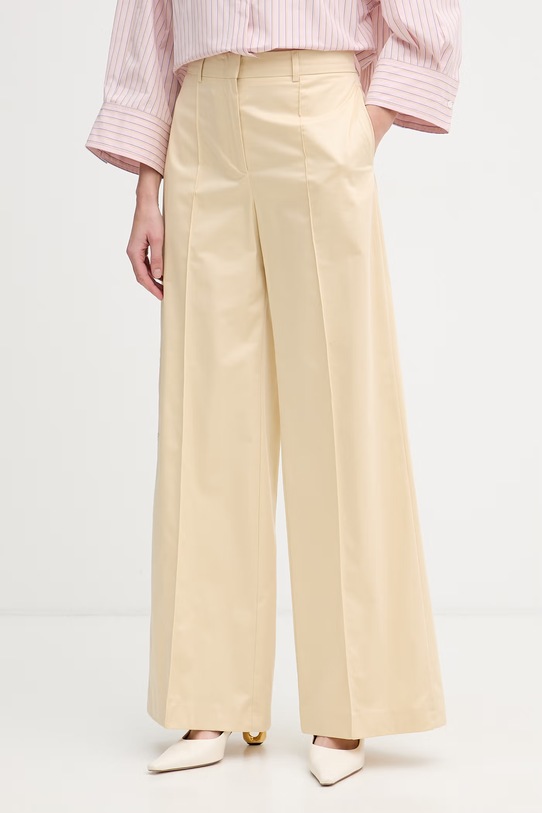 Max&Co. spodnie damskie bawełniane z elastanem MCOVERTICE beżowy 2616131044200