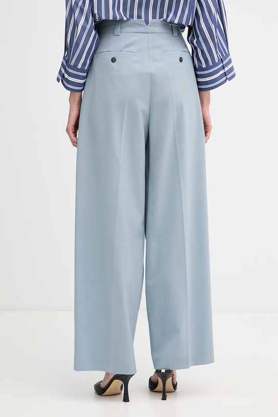 Oblečenie Max&Co. Oblekové nohavice dámske s vlnou MCOFONTE 2616131063200 modrá