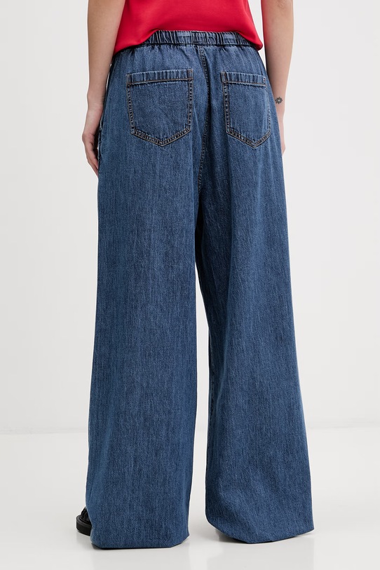 Odzież Tommy Jeans spodnie damskie bawełniane DW0DW23008 niebieski