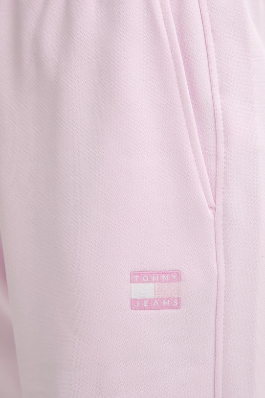 Tommy Jeans spodnie dresowe damskie bawełniane różowy DW0DW22780