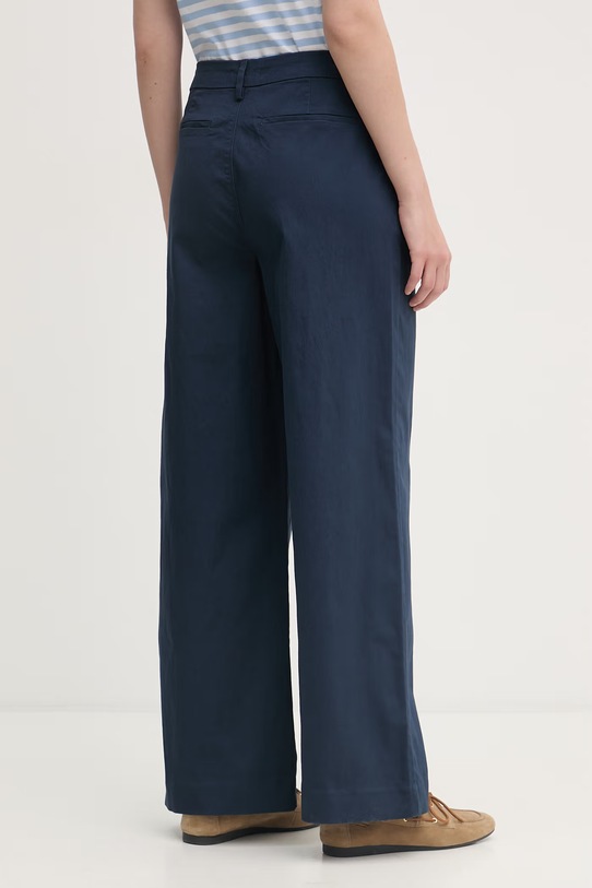 Odzież U.S. Polo Assn. spodnie damskie z bawełną FULL LENGTH WIDE LEG WUP2260 granatowy