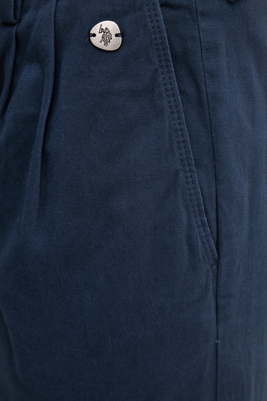 U.S. Polo Assn. spodnie damskie z bawełną FULL LENGTH WIDE LEG granatowy WUP2260