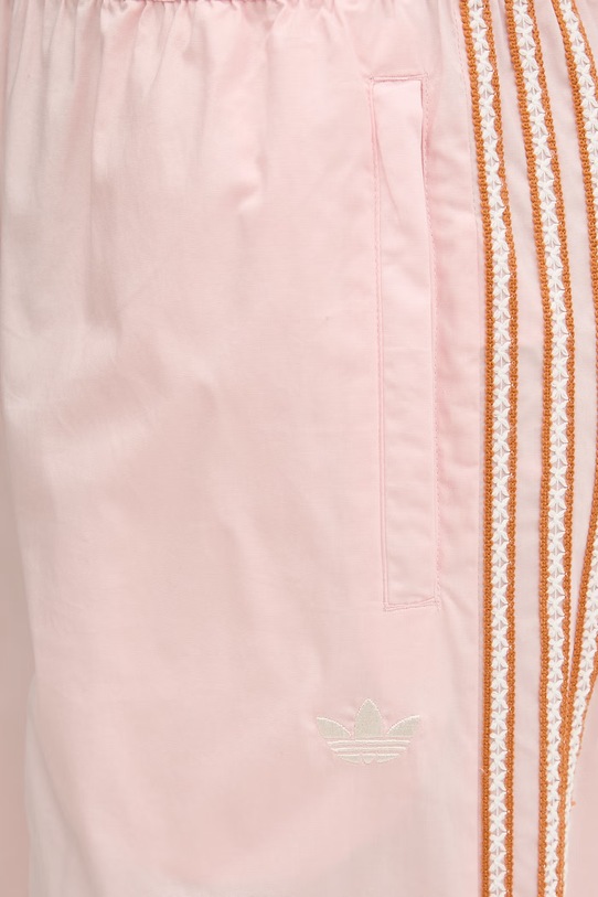 adidas Originals teplákové nohavice dámske bavlnené s elastanom ružová KY3175
