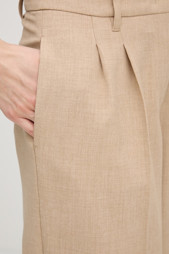 Marc Aurel spodnie straight damskie beżowy 1224A11085