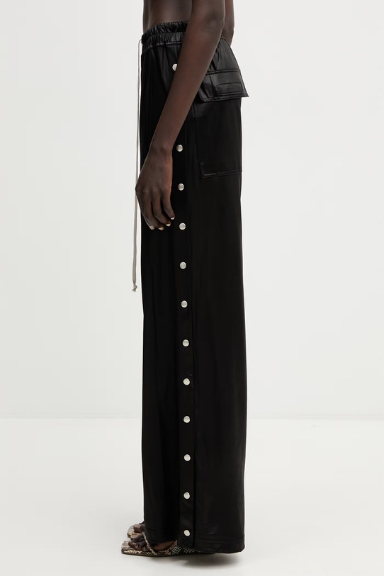 Rick Owens DRKSHDW Wide Pusher spodnie damskie DS01F4336.JL czarny SS26