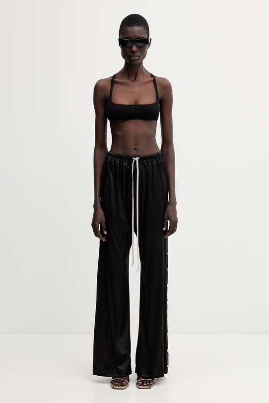 Rick Owens DRKSHDW Wide Pusher spodnie damskie DS01F4336.JL czarny