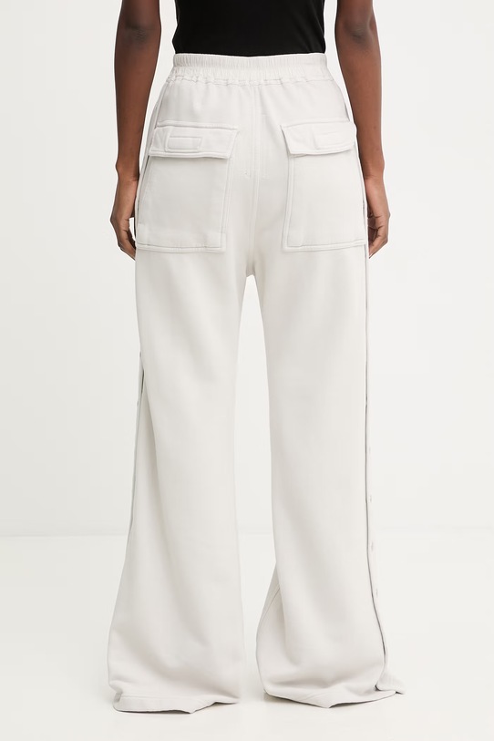Odzież Rick Owens DRKSHDW Wide Pusher spodnie dresowe bawełniane damskie DS01F4336.F beżowy