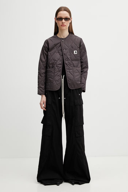 Rick Owens DRKSHDW Double Cargo Jumbo spodnie bawełniane damskie DS01F4324.CR czarny