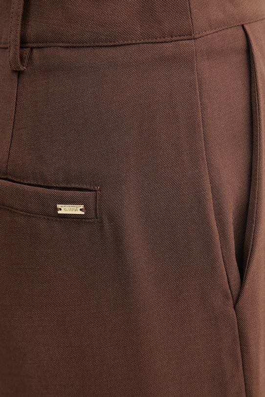 Gaudi spodnie cargo damskie z wiskozy 611FD25016 brązowy
