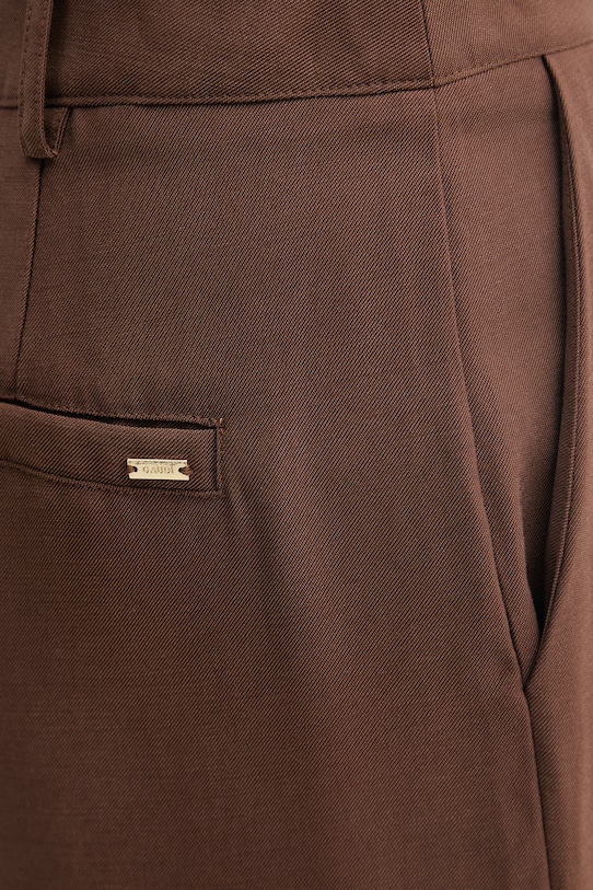 Gaudi spodnie cargo damskie z wiskozy 611FD25016 brązowy