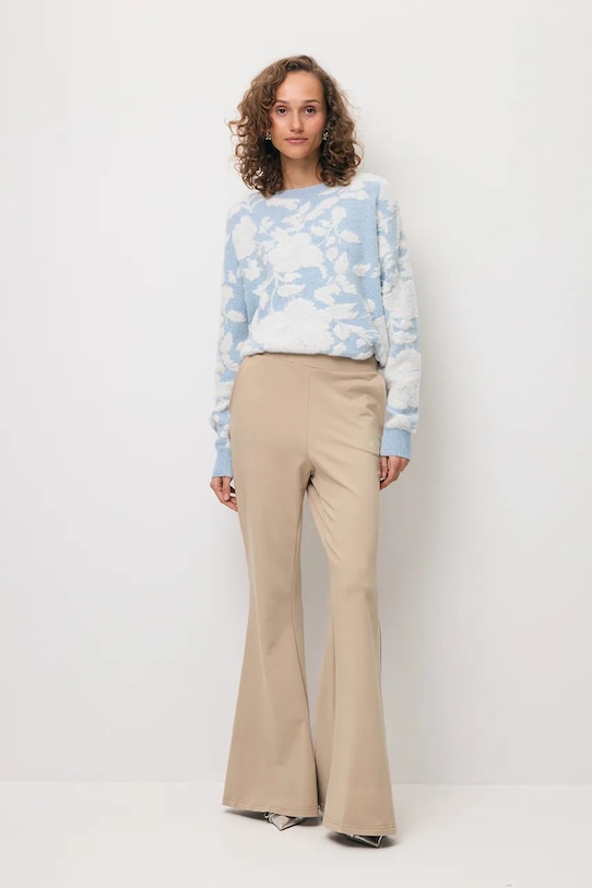 Bizuu spodnie dresowe ZEIA dzianina beżowy ZEIA.BEZOWY