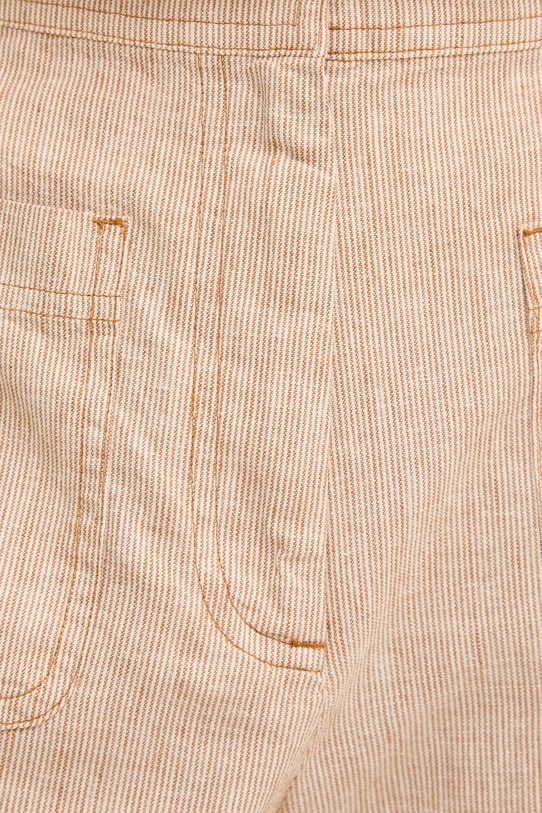 Sessun spodnie wide leg damskie bawełniane beżowy 26207004