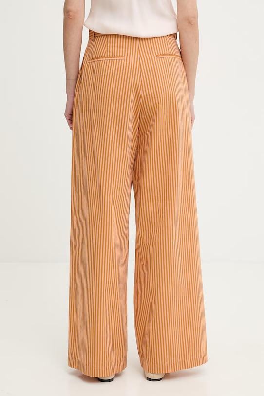 Odzież Sessun spodnie wide leg damskie bawełniane 26207029 pomarańczowy