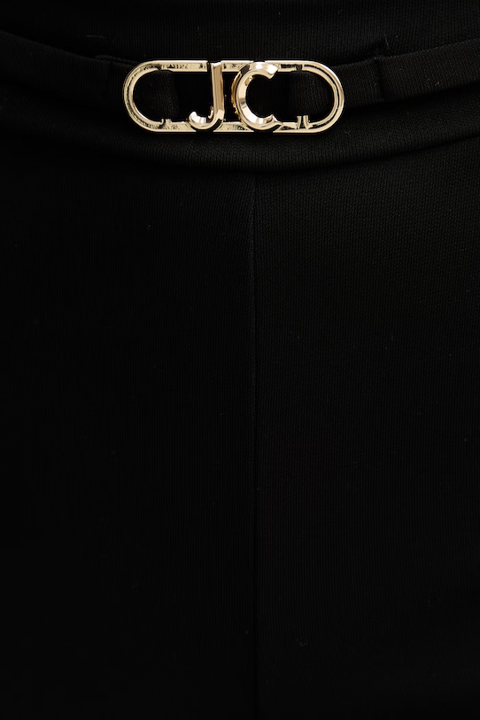 Just Cavalli spodnie dzwony damskie czarny 80PAC101.J0253