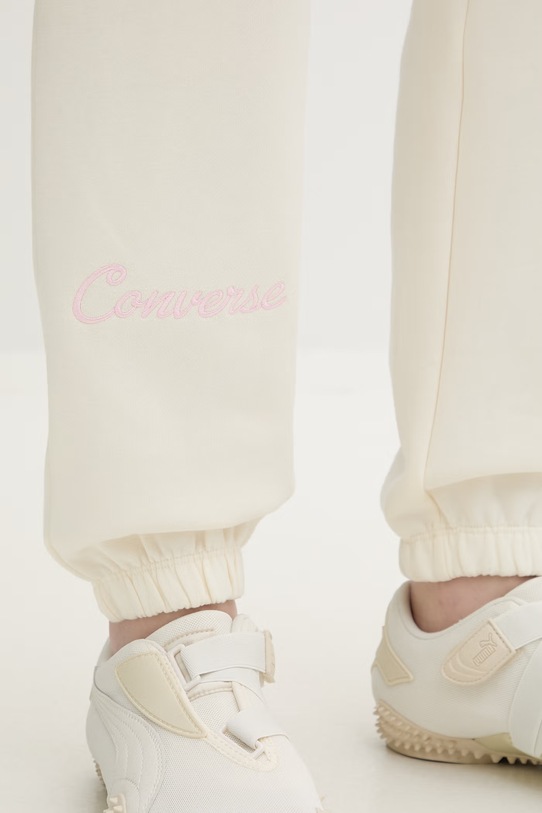 Converse spodnie dresowe damskie beżowy CVW6B094