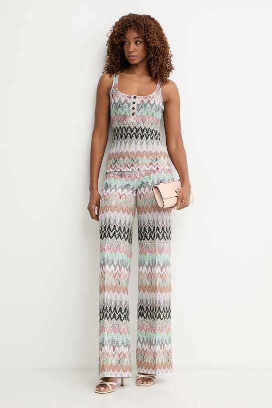 Missoni spodnie palazzo damskie DS26SI09.BR014Z beżowy SS26