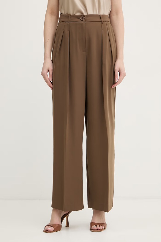 Armani Exchange spodnie damskie brązowy XW001939.AF21529