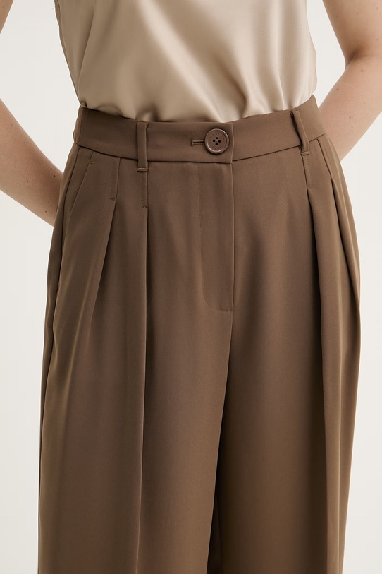 Armani Exchange spodnie damskie brązowy XW001939.AF21529