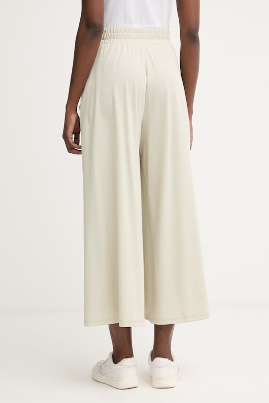 Odzież Armani Exchange spodnie culottes damskie z wiskozą XW002051.AF21296 zielony