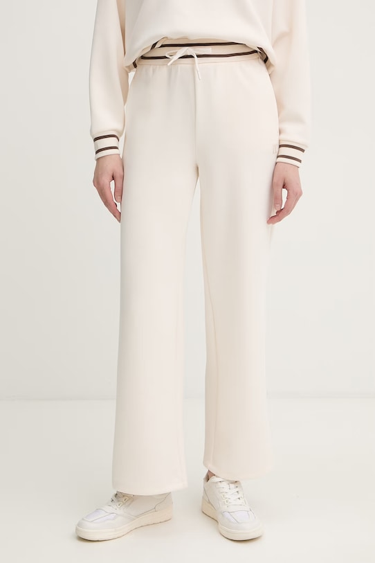 Armani Exchange spodnie dresowe damskie z wiskozą beżowy XW002073.AF10804