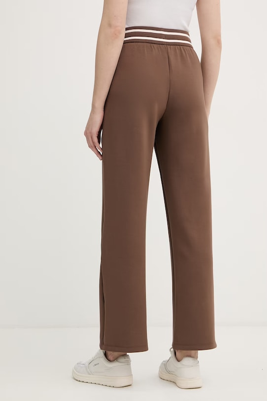 Odzież Armani Exchange spodnie dresowe damskie z wiskozą XW002073.AF10804 brązowy