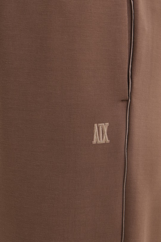 Armani Exchange spodnie dresowe damskie z wiskozą brązowy XW002073.AF10804