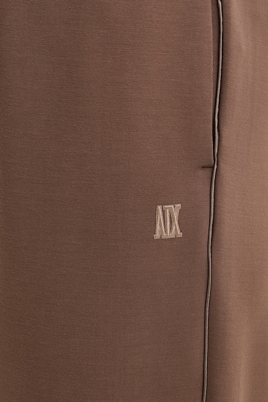 Armani Exchange spodnie dresowe damskie z wiskozą brązowy XW002073.AF10804