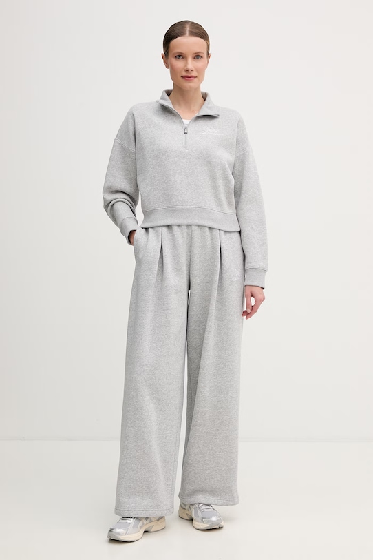 Under Armour spodnie dresowe damskie z bawełną Rival Fleece 6012293 szary SS26