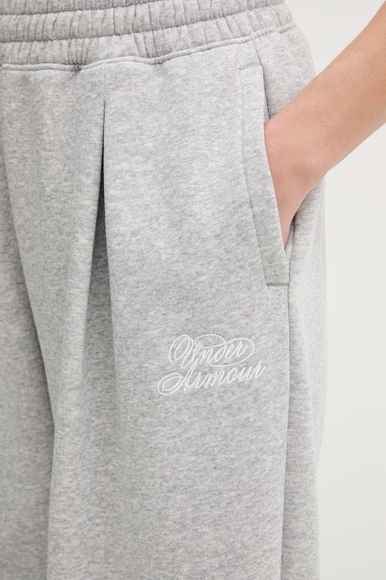 Under Armour spodnie dresowe damskie z bawełną Rival Fleece szary 6012293