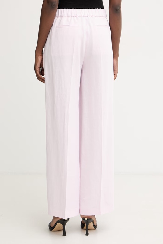 Oblečenie BOSS nohavice dámske s ľanom Tiana11 50557443 ružová