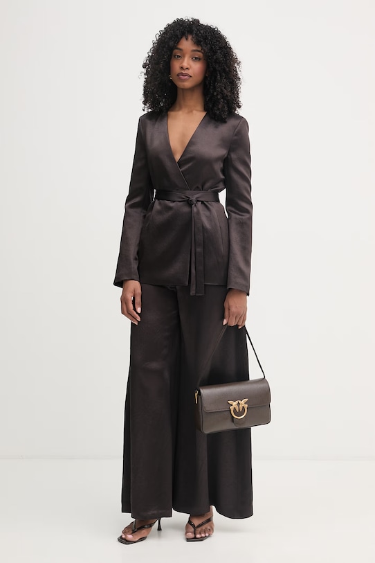 BOSS pantaloni de damă Torcain 50558309 maro SS26
