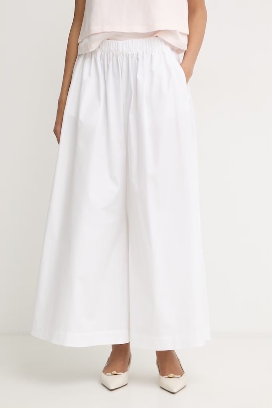 BOSS spodnie damskie bawełniane Talini biały 50558447