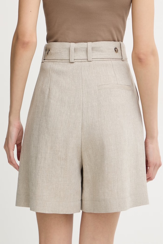 Îmbrăcăminte BOSS pantaloni scurți pentru femei, din in Tojuna 50558545 bej